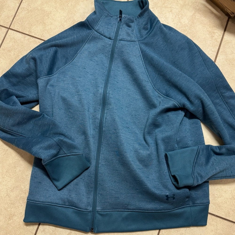 Under Armour Teal Full-Zip Jacket Large